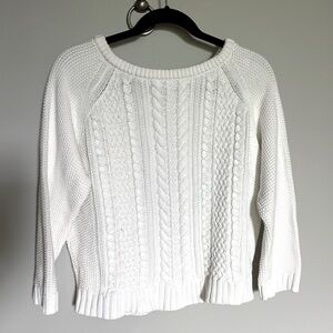 JCREW Cable Knit Cotton Sweater SZ S